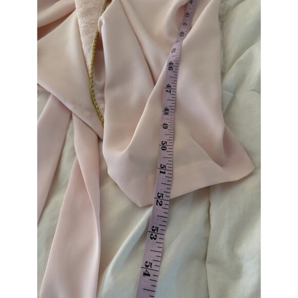 VTG Victoria's Secret Gold Label Pink Gold Quilted Hem Robe W/Belt Womens L - Picture 7 of 7